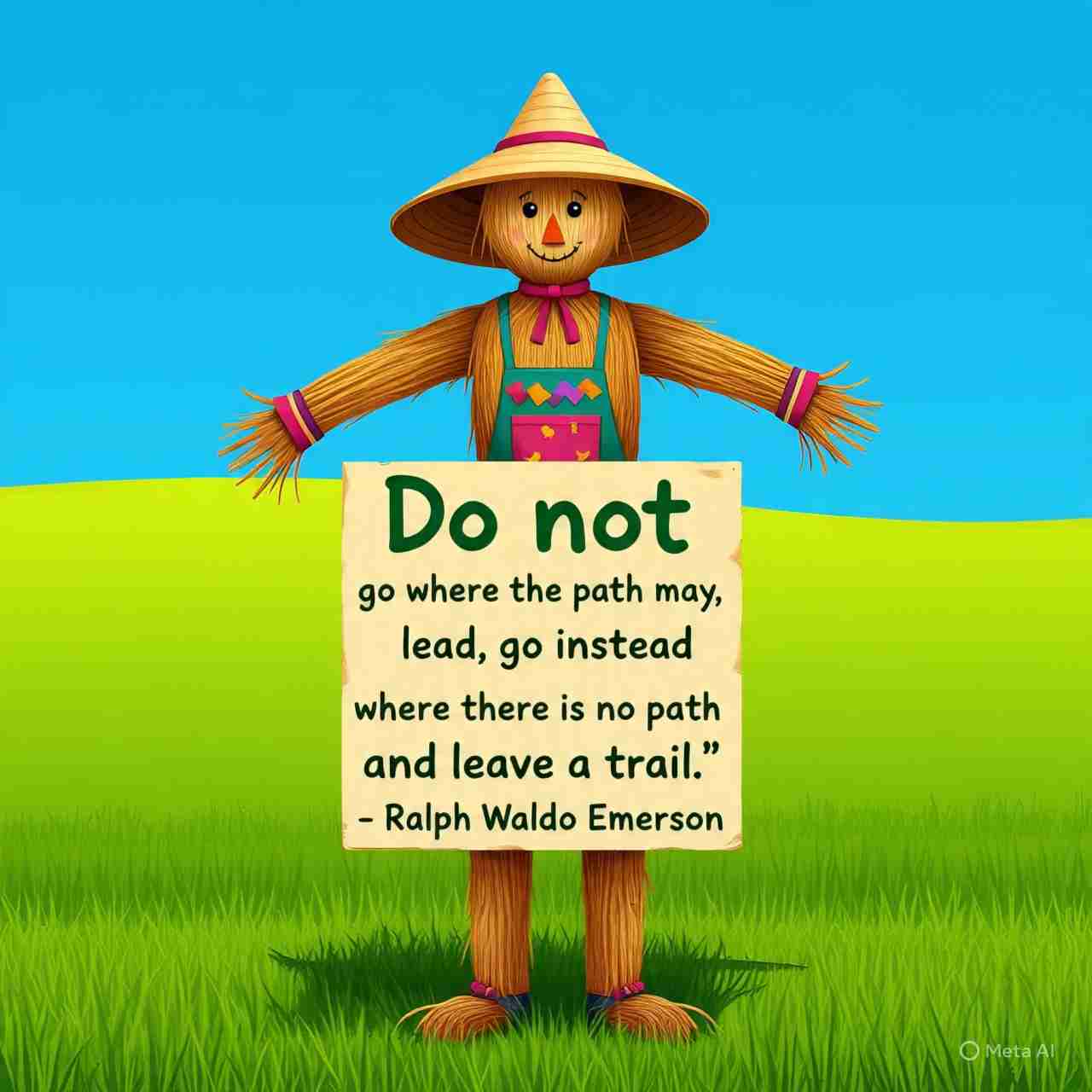 Ralph Waldo Emerson &ndash; Do not go where the path may lead, go instead where there is no path and leave a trail